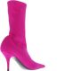 Balenciaga Verhoog je stijl met leren enkellaarzen Roze Dames - Thumbnail 3