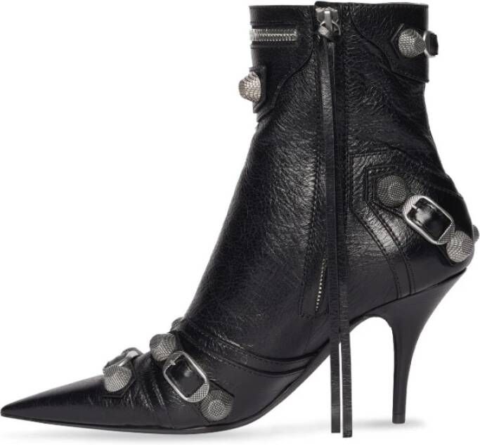 Balenciaga Zwarte Cagole 90 MM Bootie voor dames Zwart Dames