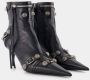 Balenciaga Zwarte leren enkellaarzen Edgy Statement Piece Black Dames - Thumbnail 2