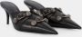 Balenciaga Zwarte Leren M70 Mules Puntige Neus Black Dames - Thumbnail 2