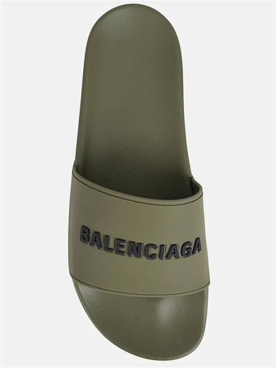 Balenciaga Heren sandalen in khaki met 3D-logo