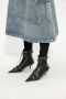 Balenciaga Zwarte leren enkellaarzen Edgy Statement Piece Black Dames - Thumbnail 4