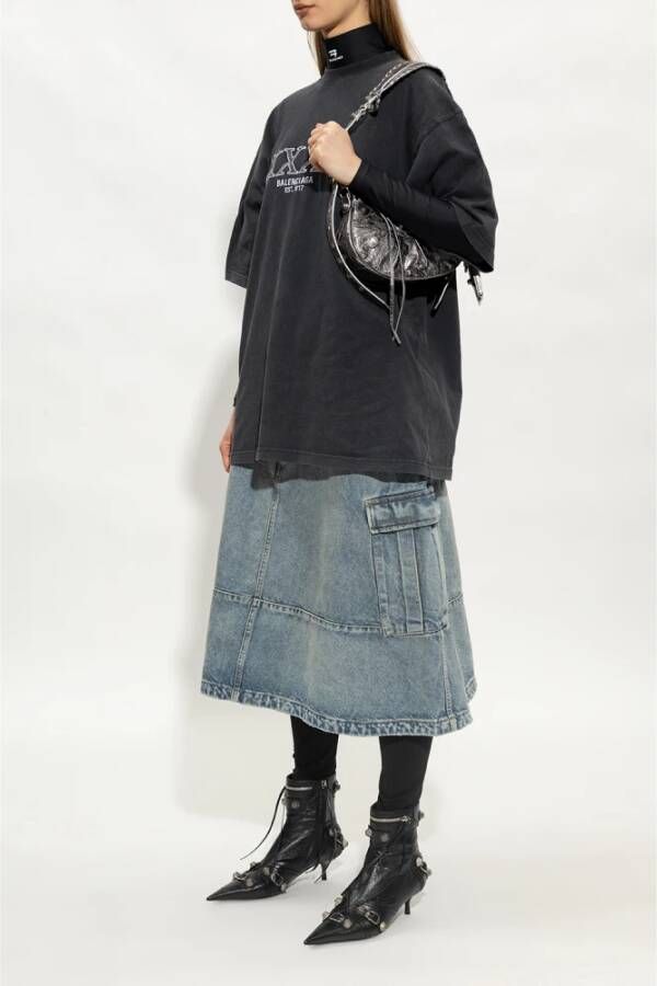 Balenciaga Hoge enkellaarsjes met hak 'Cagole' Zwart Dames