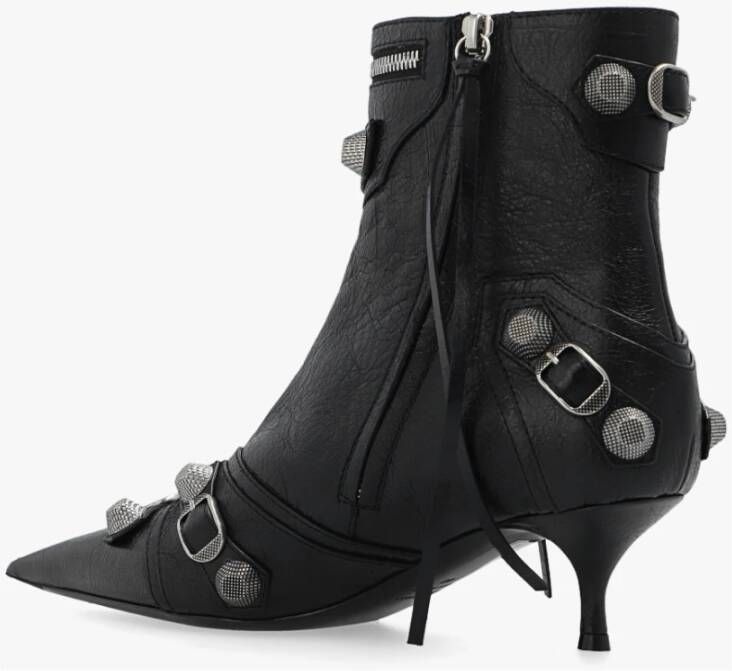 Balenciaga Hoge enkellaarsjes met hak 'Cagole' Zwart Dames