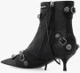 Balenciaga Zwarte leren enkellaarzen Edgy Statement Piece Black Dames - Thumbnail 6