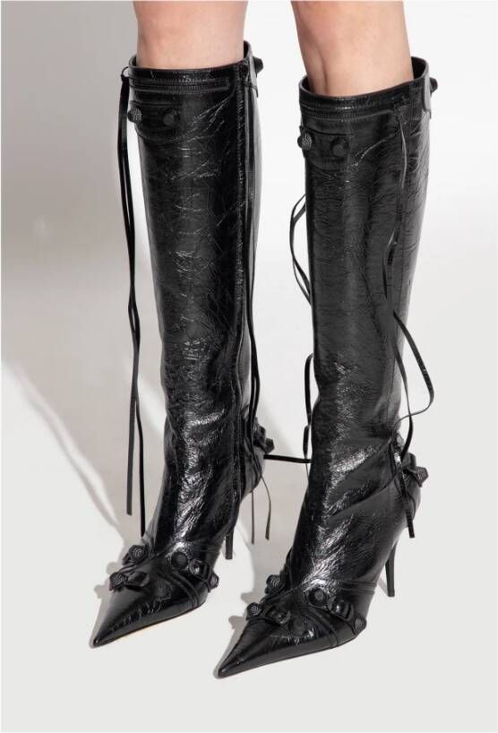 Balenciaga Hoge laarzen met hak 'Cagole' Zwart Dames