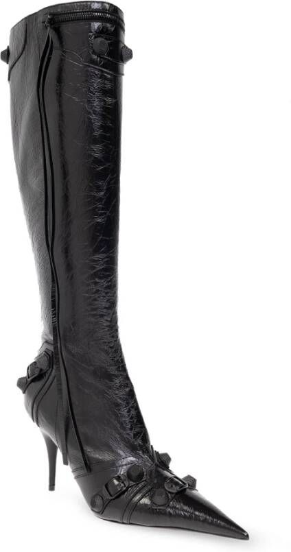 Balenciaga Hoge laarzen met hak 'Cagole' Zwart Dames