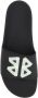 Balenciaga Iconische Logo Rubberen Slippers Black Heren - Thumbnail 4