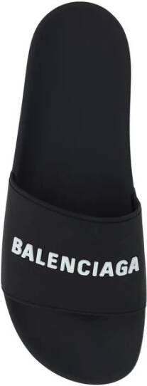 Balenciaga Iconische Rubberen Zwembadsandalen Slip-on Stijl