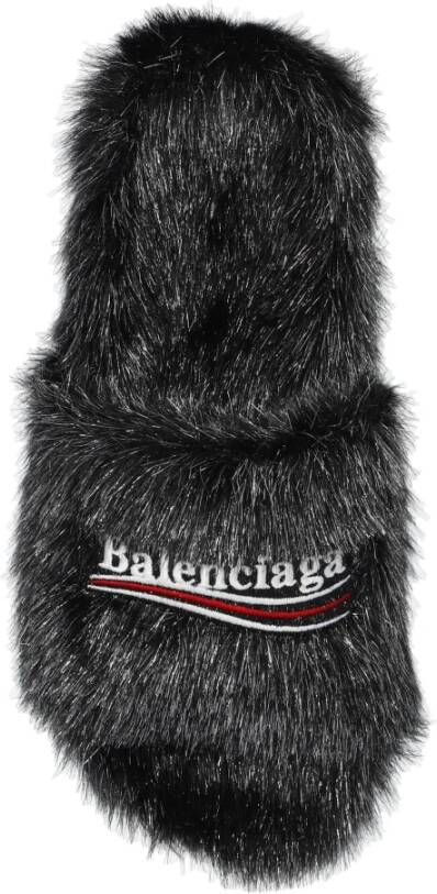 Balenciaga Imitatiebont slides Black Dames