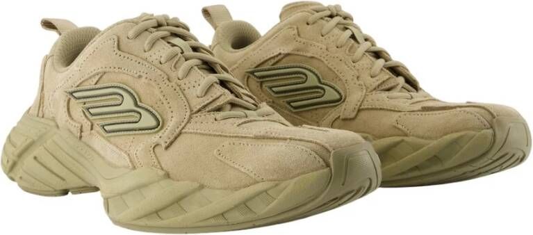 Balenciaga Khaki Leren Sneakers Ronde Neus