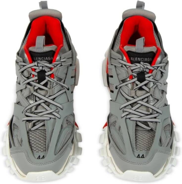 Balenciaga LED Grijze Rode Sneakers Futuristische Stijl