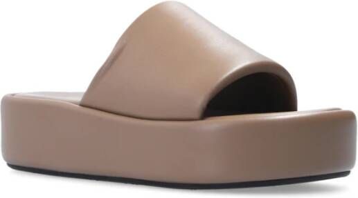 Balenciaga Leren slides 'Rise' Bruin Dames