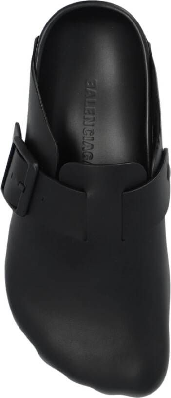 Balenciaga Leren slides Black Dames
