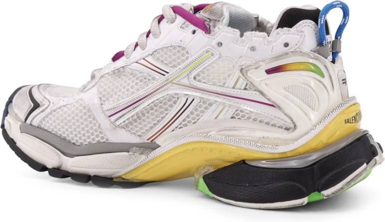 Balenciaga Mesh Low-Top Sneakers met Gedrukt Logo Multicolor Heren