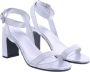 Balenciaga Dames Round Sandal Logo Metallic Gray Dames - Thumbnail 4