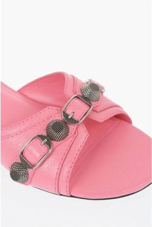 Balenciaga Metalen Detail Leren Slippers