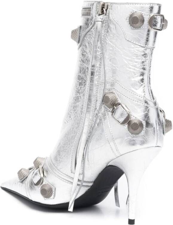 Balenciaga Metallic enkellaarzen met stilettohak