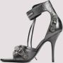 Balenciaga Metallic Leren Sandalen met Studs Gray Dames - Thumbnail 2