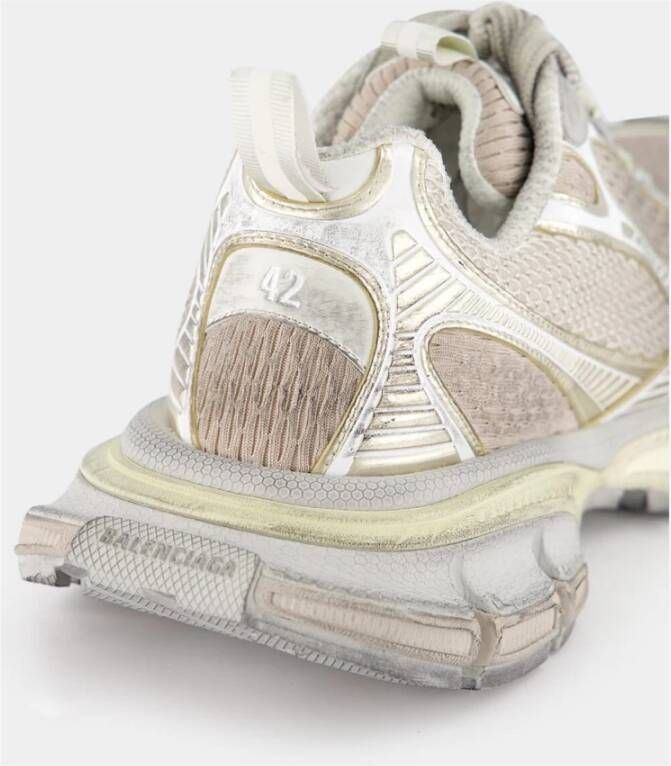 Balenciaga Off-White Mesh Sneakers met reflecterend detail