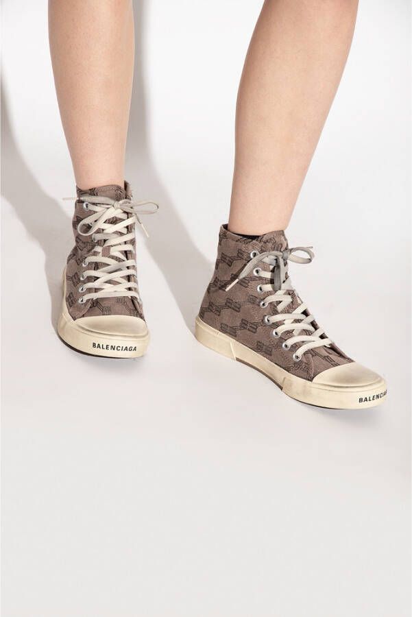 Balenciaga Parijs High Top Sneakers Bruin Dames