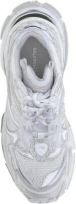 Balenciaga Platform Sole Woven Panel Lace-Up Sneakers