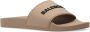 Balenciaga Beige Pool Slide Sandalen met Luxe Logo Detail Beige - Thumbnail 4