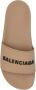 Balenciaga Beige Pool Slide Sandalen met Luxe Logo Detail Beige - Thumbnail 6