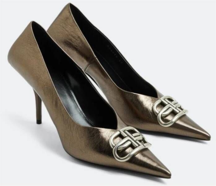 Balenciaga Square Knife Pumps Bruin Dames