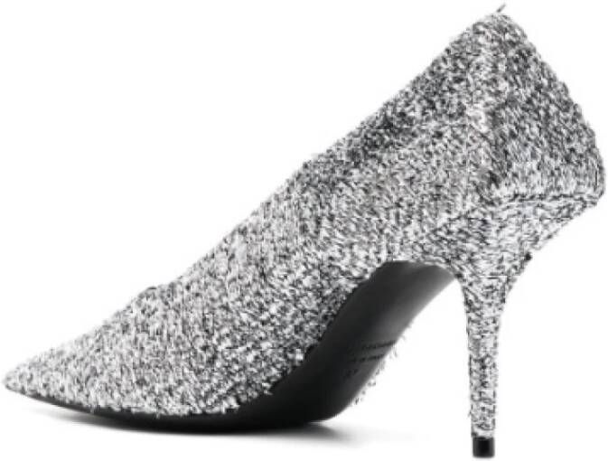 Balenciaga Zilveren Square Knife 80mm Pumps Grijs Dames