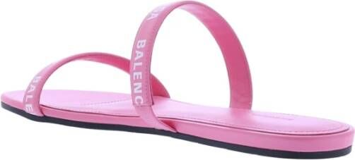 Balenciaga Ronde platte sandalen Roze Dames