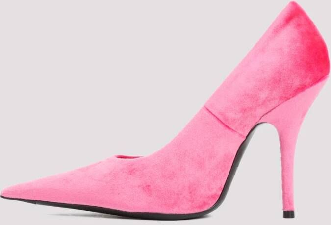 Balenciaga Roze Velvet Pomp Mes Ontwerp Pink Dames