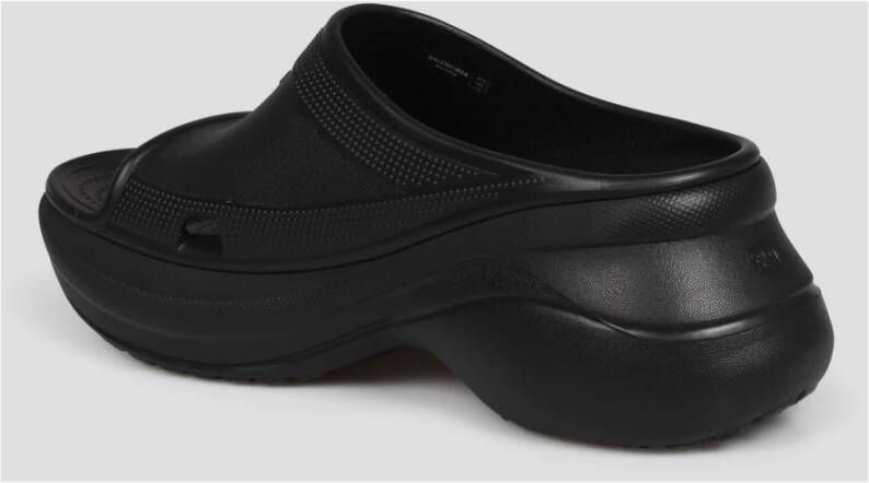 Balenciaga Rubber Slide Sandaal Crocs Samenwerking Black Dames