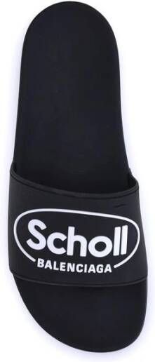Balenciaga Rubberen slippers met iconisch logo