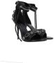 Balenciaga Zwarte Leren Sandalen met Asymmetrische Ritssluiting Zwart Dames - Thumbnail 8