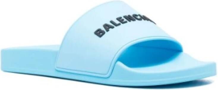 Balenciaga Aquablauwe Sliders Blauw Unisex