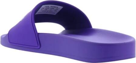 Balenciaga Stijlvolle Rubberen Sliders voor Dames Paars Dames