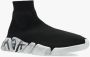 Balenciaga Speed 2.0 Graffiti Sneakers Multi Black Unisex - Thumbnail 5