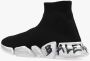 Balenciaga Speed ​​2.0 graffiti sok sneakers Zwart Dames - Thumbnail 4