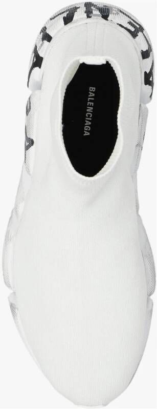 Balenciaga Speed 2.0 Sneakers Witte Slip-Ons met Distressed Details Wit Dames