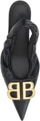 Balenciaga Stijlvolle Leren Slingback Kitten Heel Pumps Black Dames