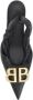 Balenciaga Stijlvolle Leren Slingback Kitten Heel Pumps Black Dames - Thumbnail 4