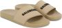 Balenciaga Beige Pool Slide Sandalen met Luxe Logo Detail Beige - Thumbnail 9