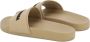 Balenciaga Beige Pool Slide Sandalen met Luxe Logo Detail Beige - Thumbnail 11