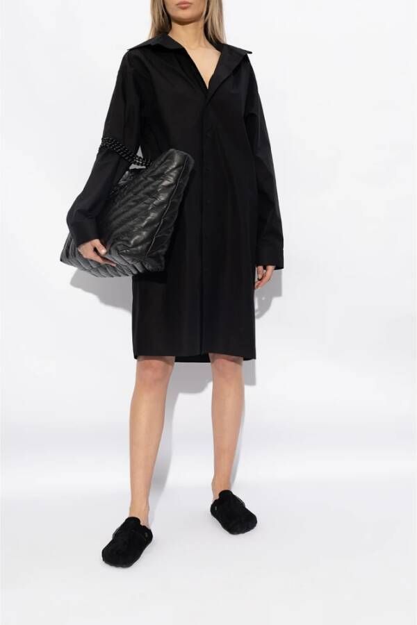 Balenciaga Sunday Suede Slides Black Dames