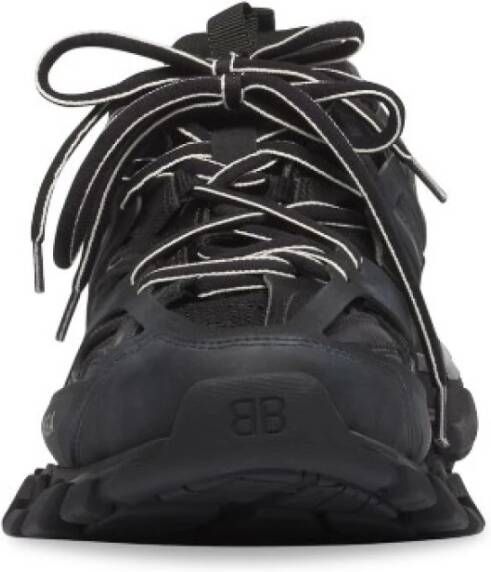 Balenciaga Track Sneakers Nylon en Mesh Leer-Vrij Black Dames