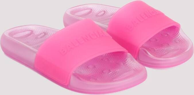 Balenciaga Transparante Zwembad Slippers Pink Dames
