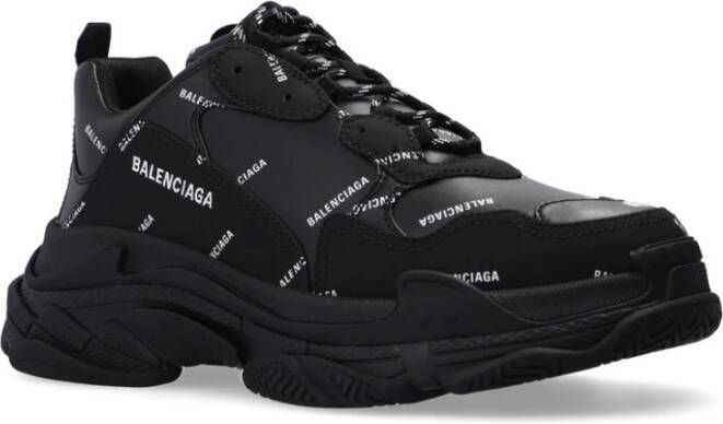 Balenciaga Triple S Allover Logo Sneakers Zwart Heren