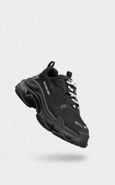 Balenciaga Triple S Clear Sole Sportschoenen Zwart Dames