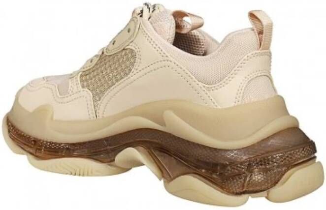 Balenciaga Clear Sole Triple S Sneakers Beige Dames